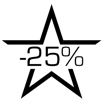 Sticker étoile soldes -25%